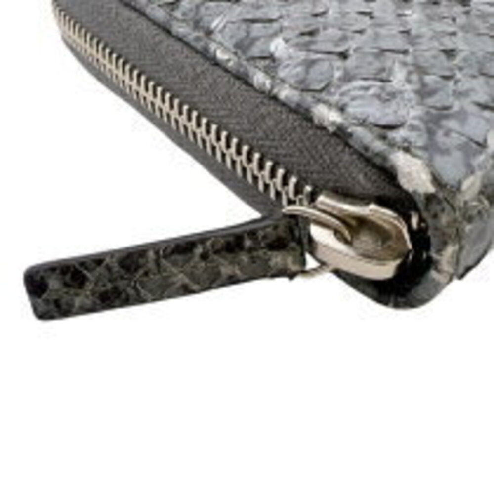 Gucci Zip Around Long Wallet Gray Python Leather - image 5